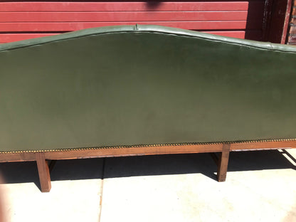 RARE 1930s VINTAGE LARGE GREEN 4 SEAT SOFA COUCH 99"LONG x 37"H x 30"D FREE SHIP