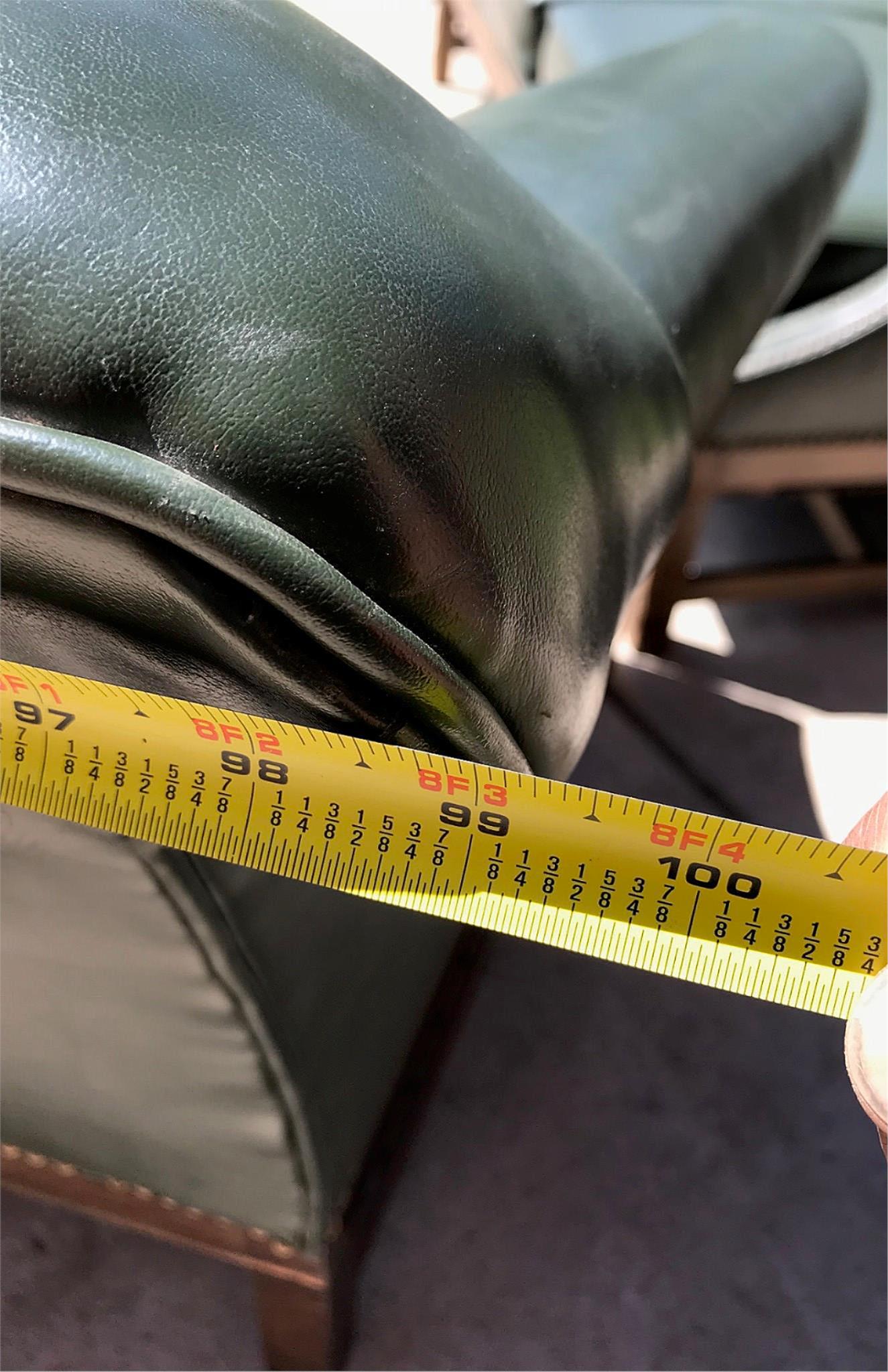 RARE 1930s VINTAGE LARGE GREEN 4 SEAT SOFA COUCH 99"LONG x 37"H x 30"D FREE SHIP