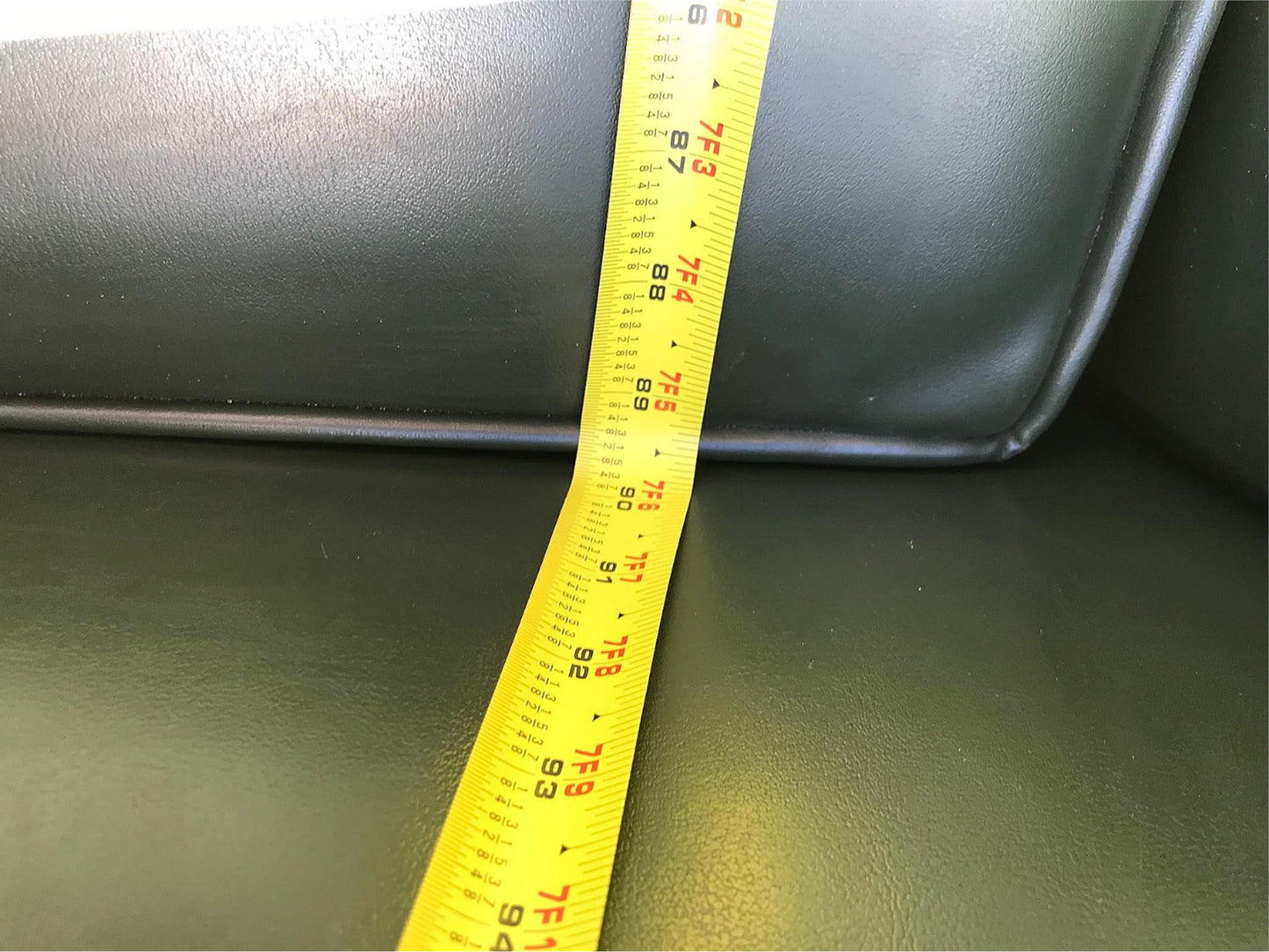 PAIR RARE 1930s VINTAGE GREEN 4 SEAT SOFAs COUCH 99"LONG x 37"H x 30"D FREE SHIP