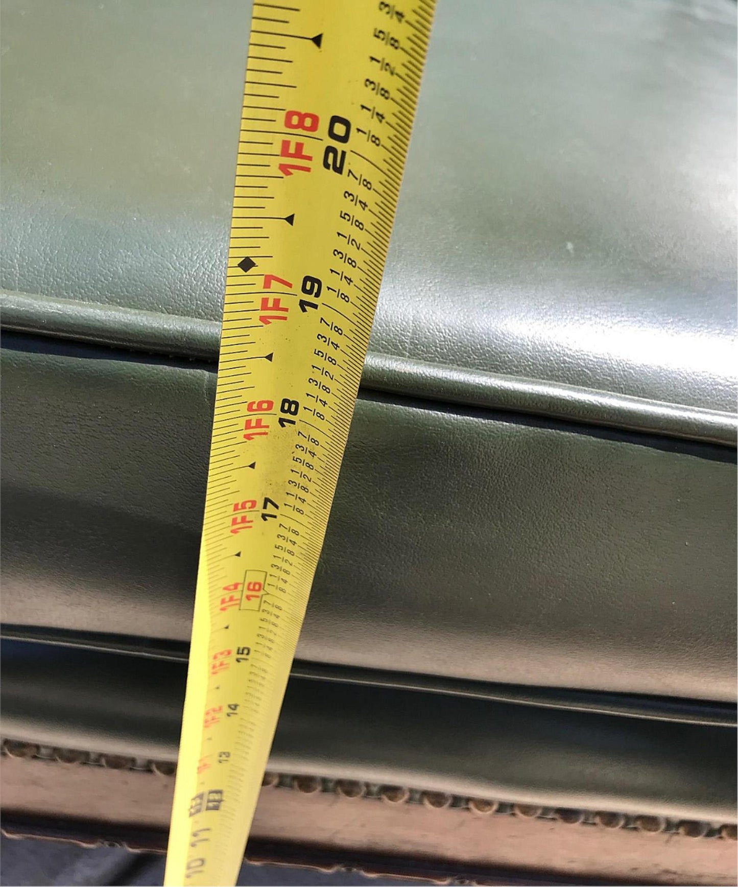 RARE 1930s VINTAGE LARGE GREEN 4 SEAT SOFA COUCH 99"LONG x 37"H x 30"D FREE SHIP