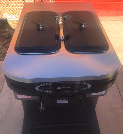 TAYLOR CROWN C717‑33 YOGURT ICE CREAM SHAKE SOFT FREEZER WHEELS MANUAL FREE SHIP