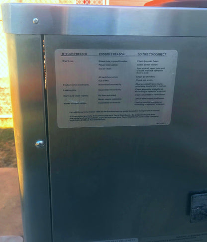 TAYLOR CROWN C717‑33 YOGURT ICE CREAM SHAKE SOFT FREEZER WHEELS MANUAL FREE SHIP