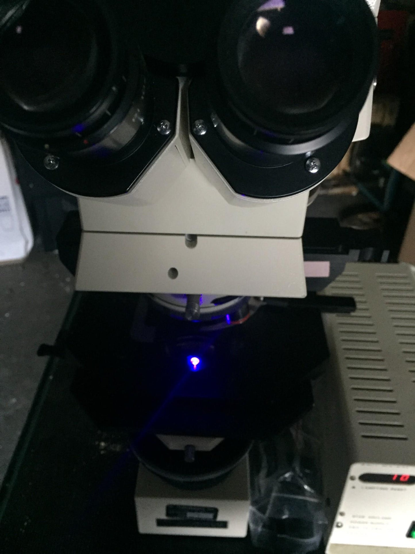 ZEISS AXIOPHOT FLUORESCENCE POLARIZED FILTER MICROSCOPE PULNIX TM-745 CAMERA