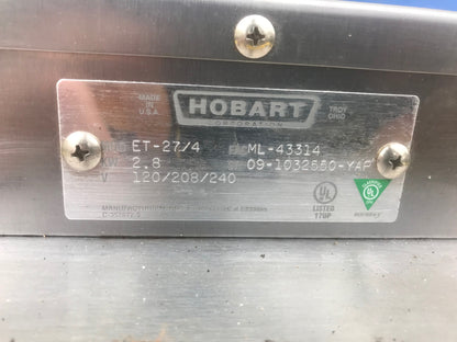 HOBART ET-27 - 4 SLOTS COMMERCIAL POP UP TOASTER 240 VOLTS FREE SHIPPING