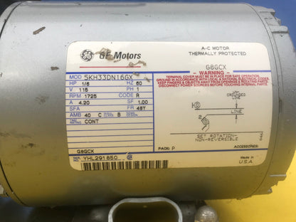 GE 5KH33DN16JX VACUUM PUMP 1/6 HP G8GCX Lab Industrial WATCH VIDEO FREE SHIPPING