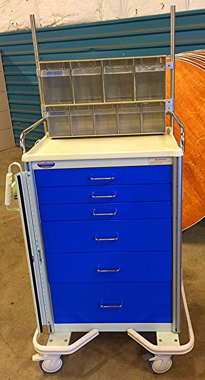 ARMSTRONG MEDICAL A-SMART CRASH SUPREME CLINIC LAB TOOL CART w/ BINS HEAVY DUTY