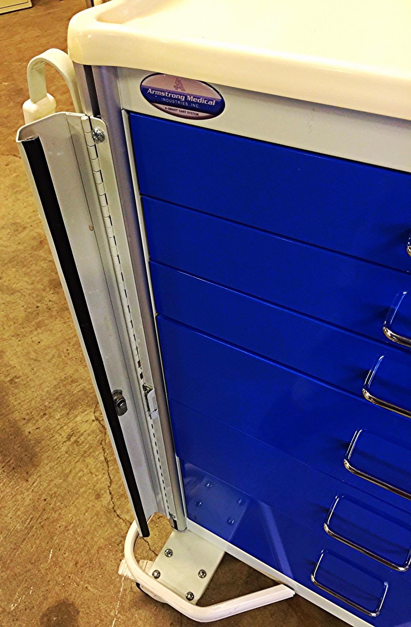 ARMSTRONG MEDICAL A-SMART CRASH SUPREME CLINIC LAB TOOL CART w/ BINS HEAVY DUTY