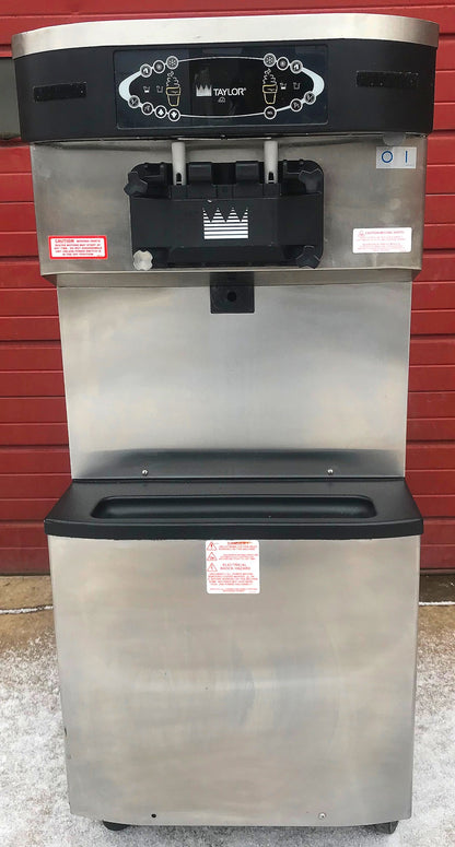 TAYLOR CROWN C717‑33 YOGURT ICE CREAM SHAKE SOFT FREEZER WHEELS MANUAL FREE SHIP