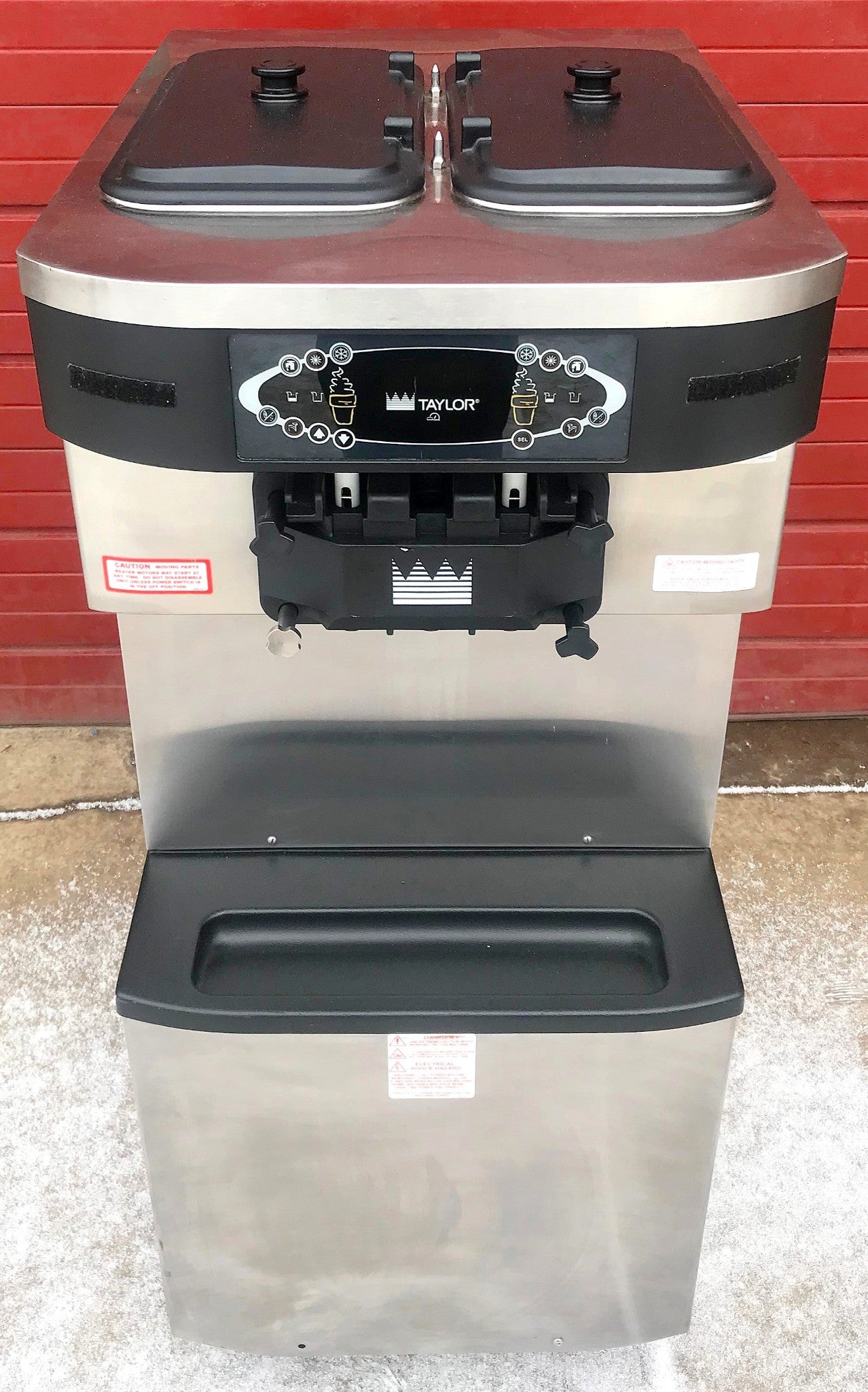 TAYLOR CROWN C717‑33 YOGURT ICE CREAM SHAKE SOFT FREEZER WHEELS MANUAL FREE SHIP