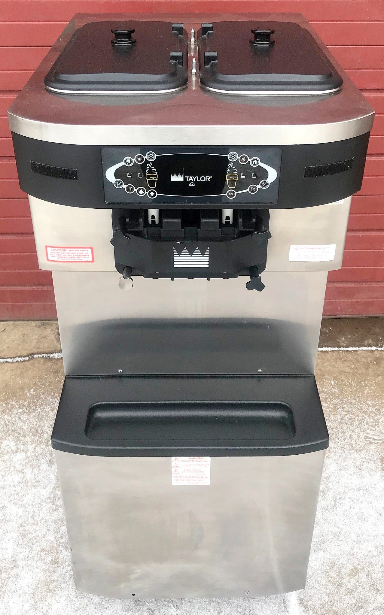 TAYLOR CROWN C717‑33 YOGURT ICE CREAM SHAKE SOFT FREEZER WHEELS MANUAL FREE SHIP