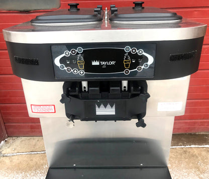 TAYLOR CROWN C717‑33 YOGURT ICE CREAM SHAKE SOFT FREEZER WHEELS MANUAL FREE SHIP