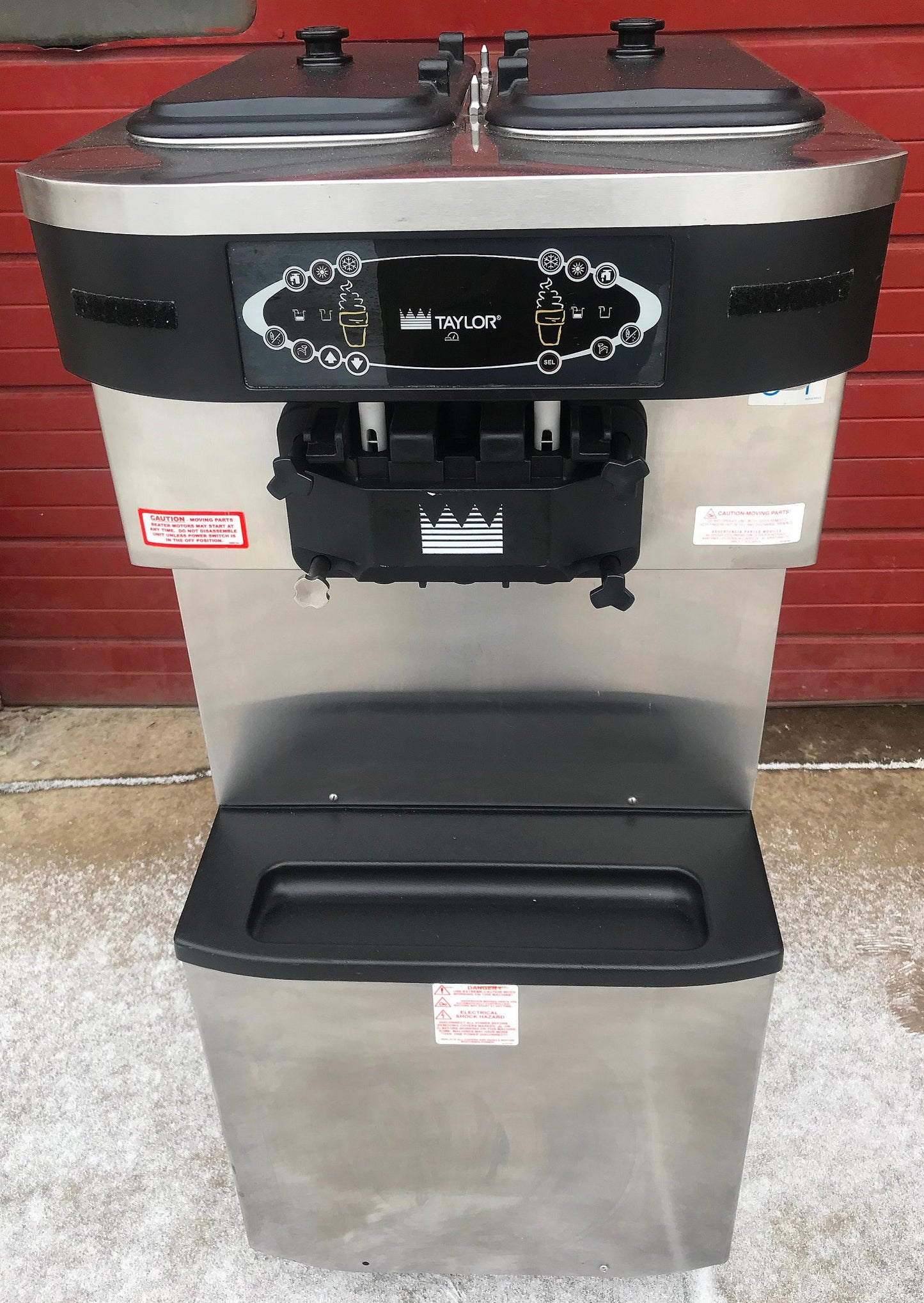 TAYLOR CROWN C717‑33 YOGURT ICE CREAM SHAKE SOFT FREEZER WHEELS MANUAL FREE SHIP