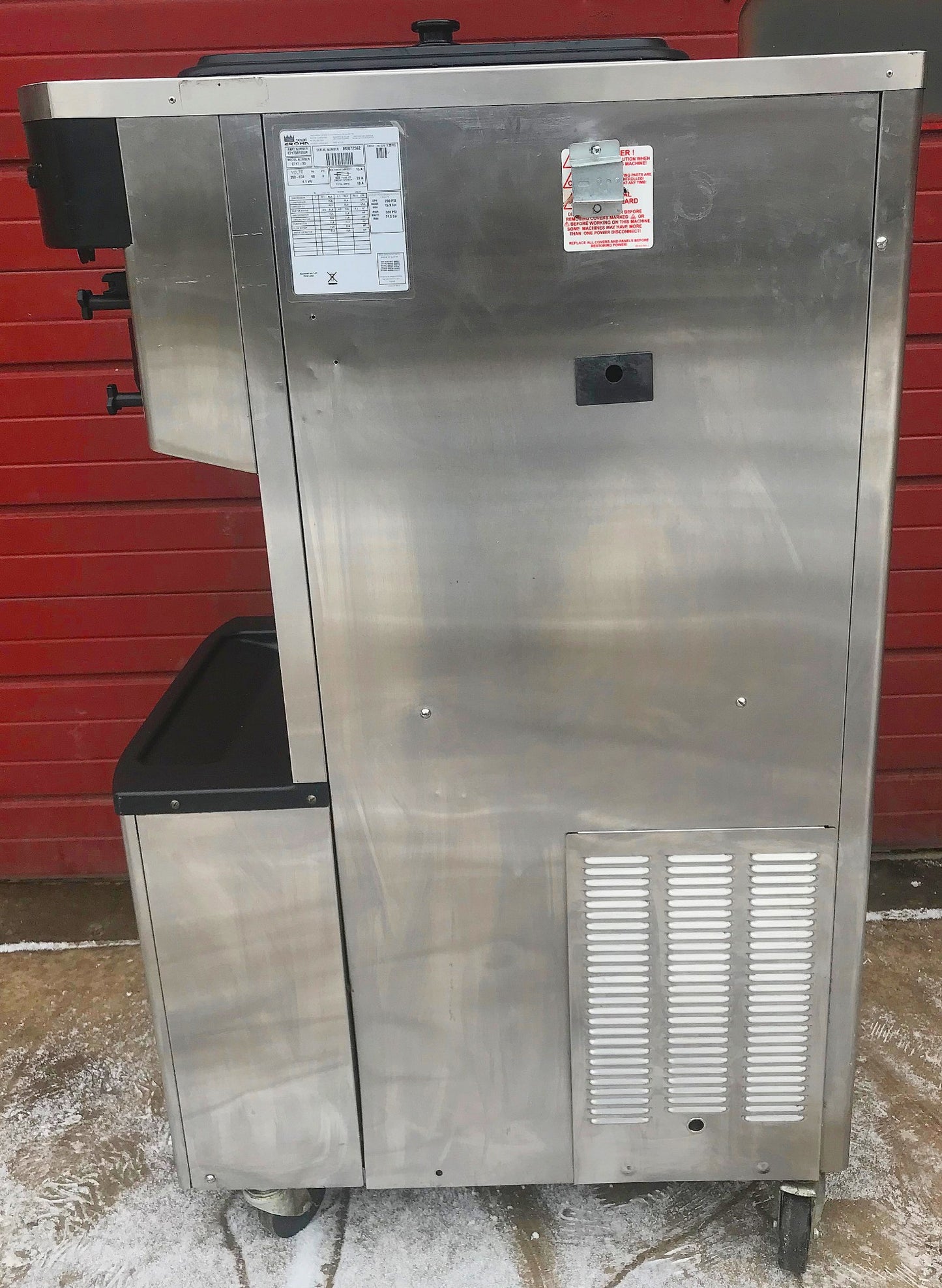 TAYLOR CROWN C717‑33 YOGURT ICE CREAM SHAKE SOFT FREEZER WHEELS MANUAL FREE SHIP