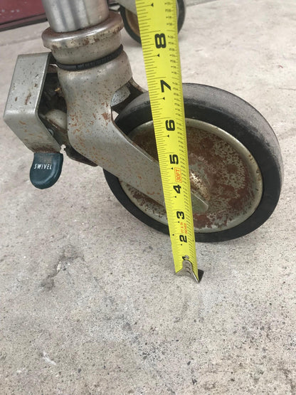 HEAVY DUTY STA STEEL HOSPITAL AUTOPSY GURNEY plus DRIP & 2 TRAY MORGUE FREE SHIP