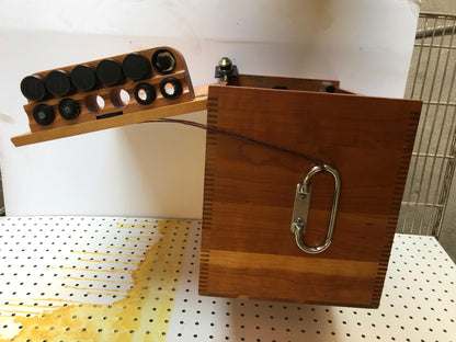 RARE VINTAGE BAUSH LOMB BRASS OBJECTIVES MICROSCOPE ORIGINAL WOOD CASE FREE SHIP