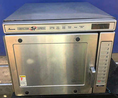 AMANA ACE14 2700W CONVECTION MICROWAVE HEAVY VOLUME COMMERCIAL OVEN WATCH VIDEO