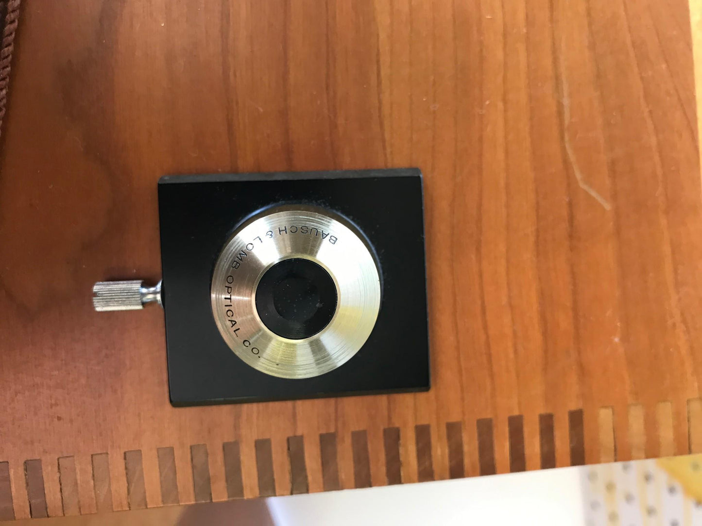 RARE VINTAGE BAUSH LOMB BRASS OBJECTIVES MICROSCOPE ORIGINAL WOOD CASE FREE SHIP