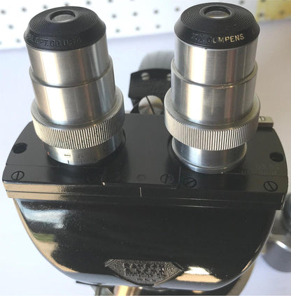 RARE VINTAGE BAUSH LOMB BRASS OBJECTIVES MICROSCOPE ORIGINAL WOOD CASE FREE SHIP