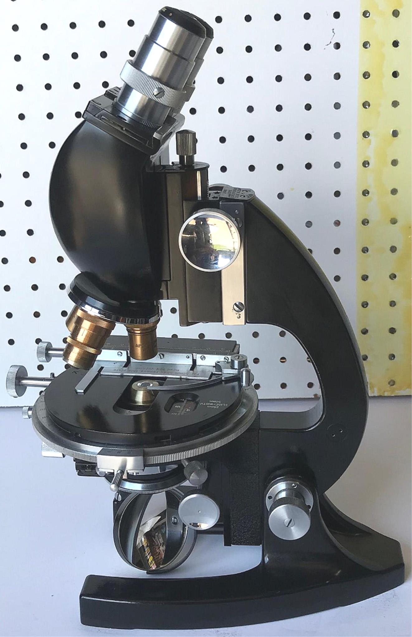 RARE VINTAGE BAUSH LOMB BRASS OBJECTIVES MICROSCOPE ORIGINAL WOOD CASE FREE SHIP