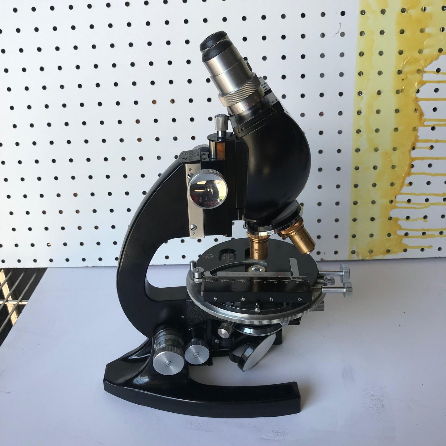 RARE VINTAGE BAUSH LOMB BRASS OBJECTIVES MICROSCOPE ORIGINAL WOOD CASE FREE SHIP