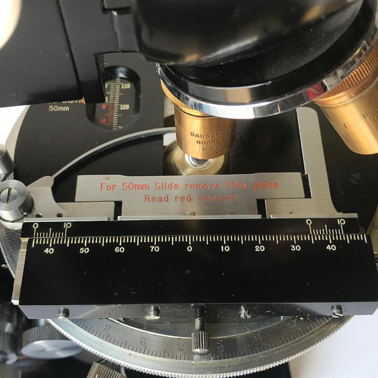 RARE VINTAGE BAUSH LOMB BRASS OBJECTIVES MICROSCOPE ORIGINAL WOOD CASE FREE SHIP