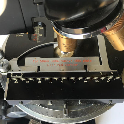 RARE VINTAGE BAUSH LOMB BRASS OBJECTIVES MICROSCOPE ORIGINAL WOOD CASE FREE SHIP