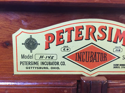 RARE PETERSIME H145 ROSEWOOD MOTORIZED EGG INCUBATOR HATCHER WATCHVIDEO FREESHIP