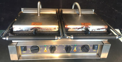 EQUIPEX SODIR MAJESTIC W/TM GROOVED DOUBLE PANINI COMBO GRILL FREE SHIPPING