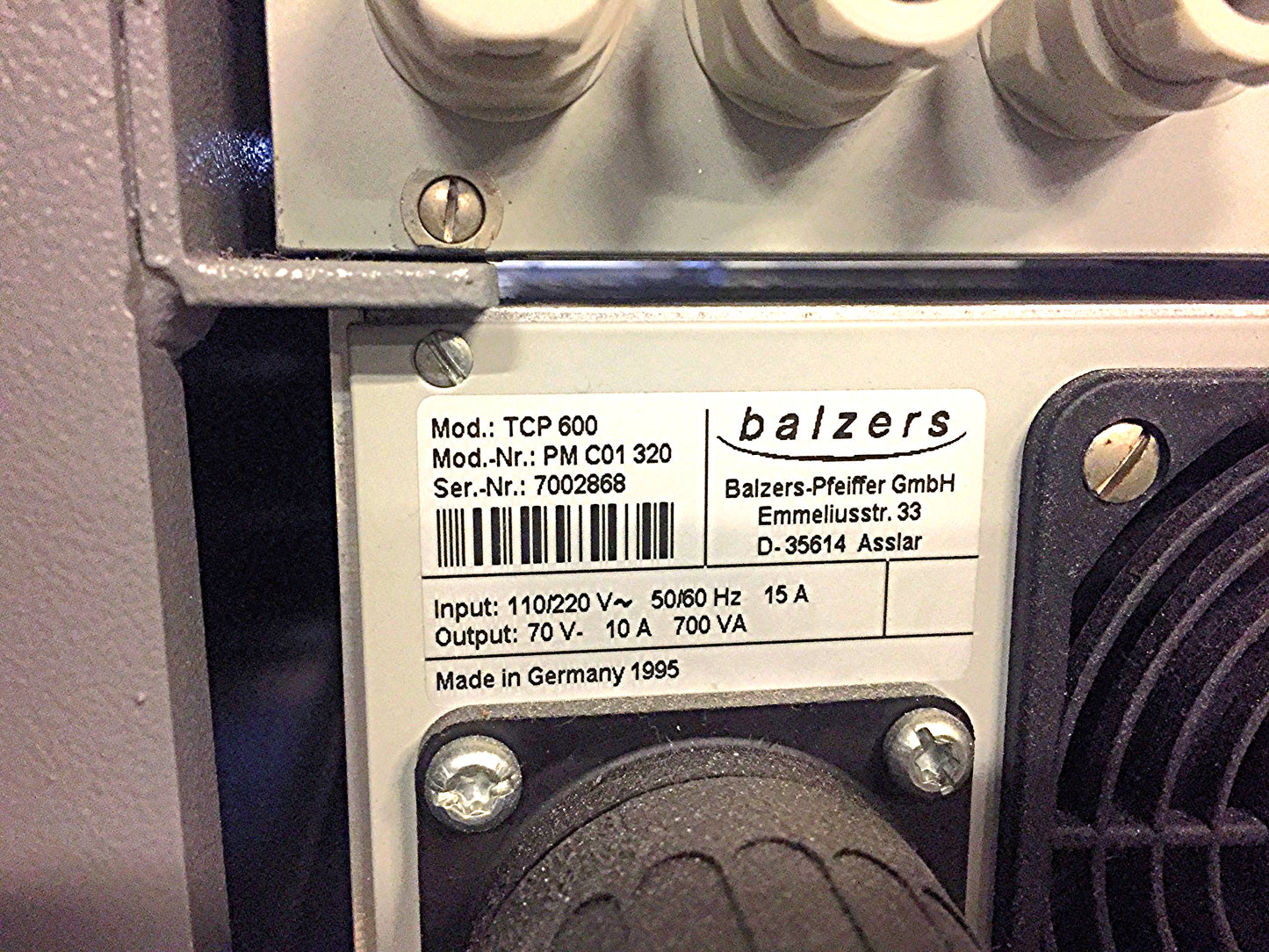 BALZERS PFEIFFER TMU 1600 TCS 130 TCP 600 TSF 012 TURBO PUMP GATE VALVE FREESHIP