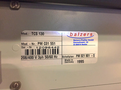BALZERS PFEIFFER TMU 1600 TCS 130 TCP 600 TSF 012 TURBO PUMP GATE VALVE FREESHIP