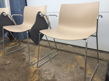 Lot 10 ARPER CATIFA 46 SLED BASE ARM CHAIR BASE WHEELS LIEVORE MOLINA FREE SHIP