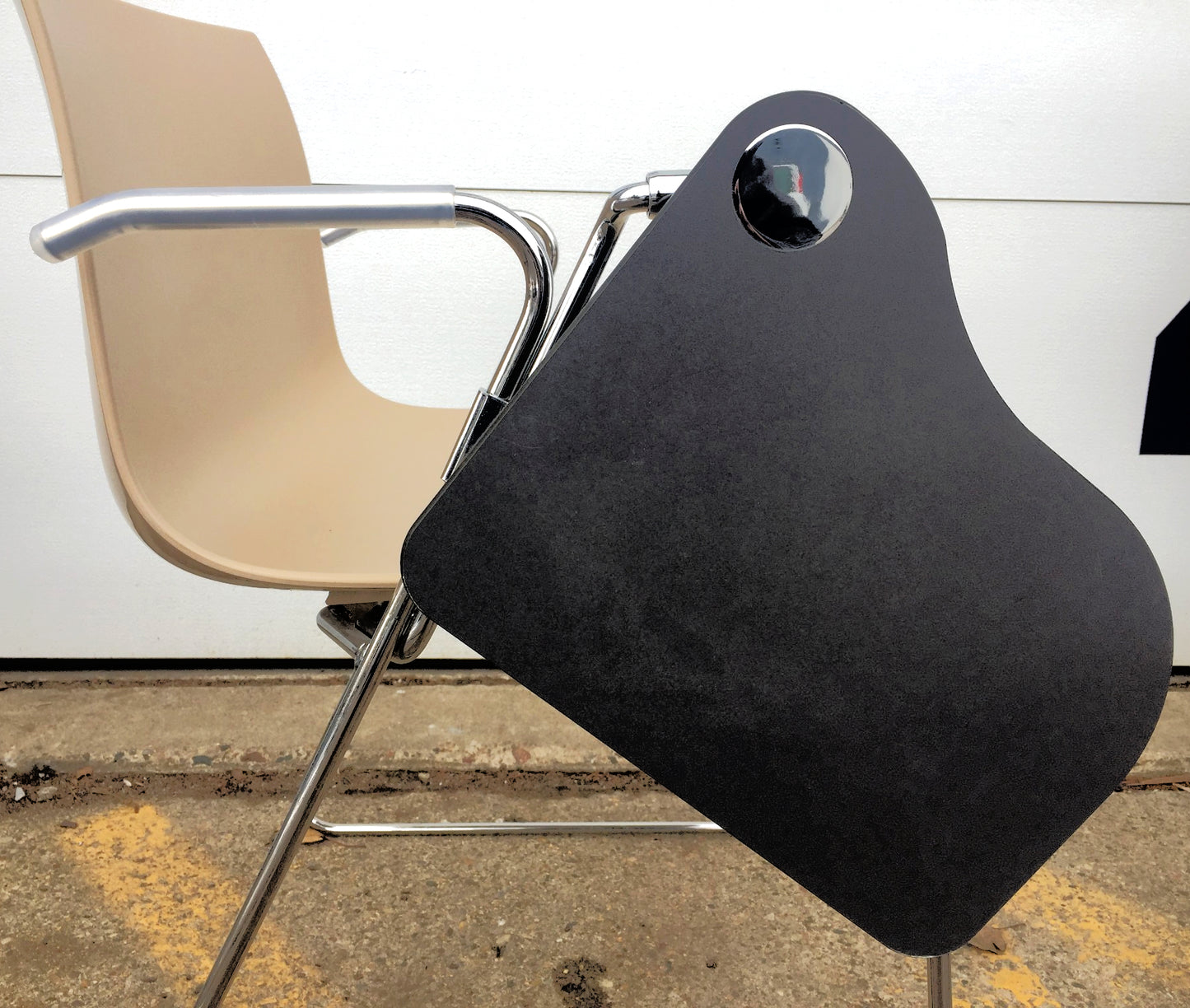 Lot 10 ARPER CATIFA 46 SLED BASE ARM CHAIR BASE WHEELS LIEVORE MOLINA FREE SHIP