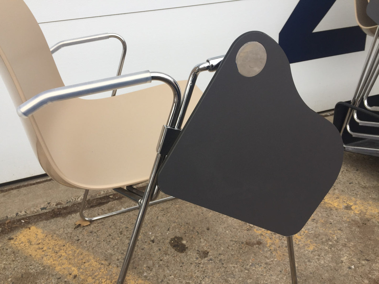 Lot 10 ARPER CATIFA 46 SLED BASE ARM CHAIR BASE WHEELS LIEVORE MOLINA FREE SHIP