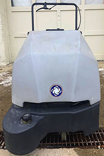 NILFISK ADVANCE TERRA 128B WALK BEHIND 28" SWEEPER CHARGER WATCH VIDEO FREE SHIP