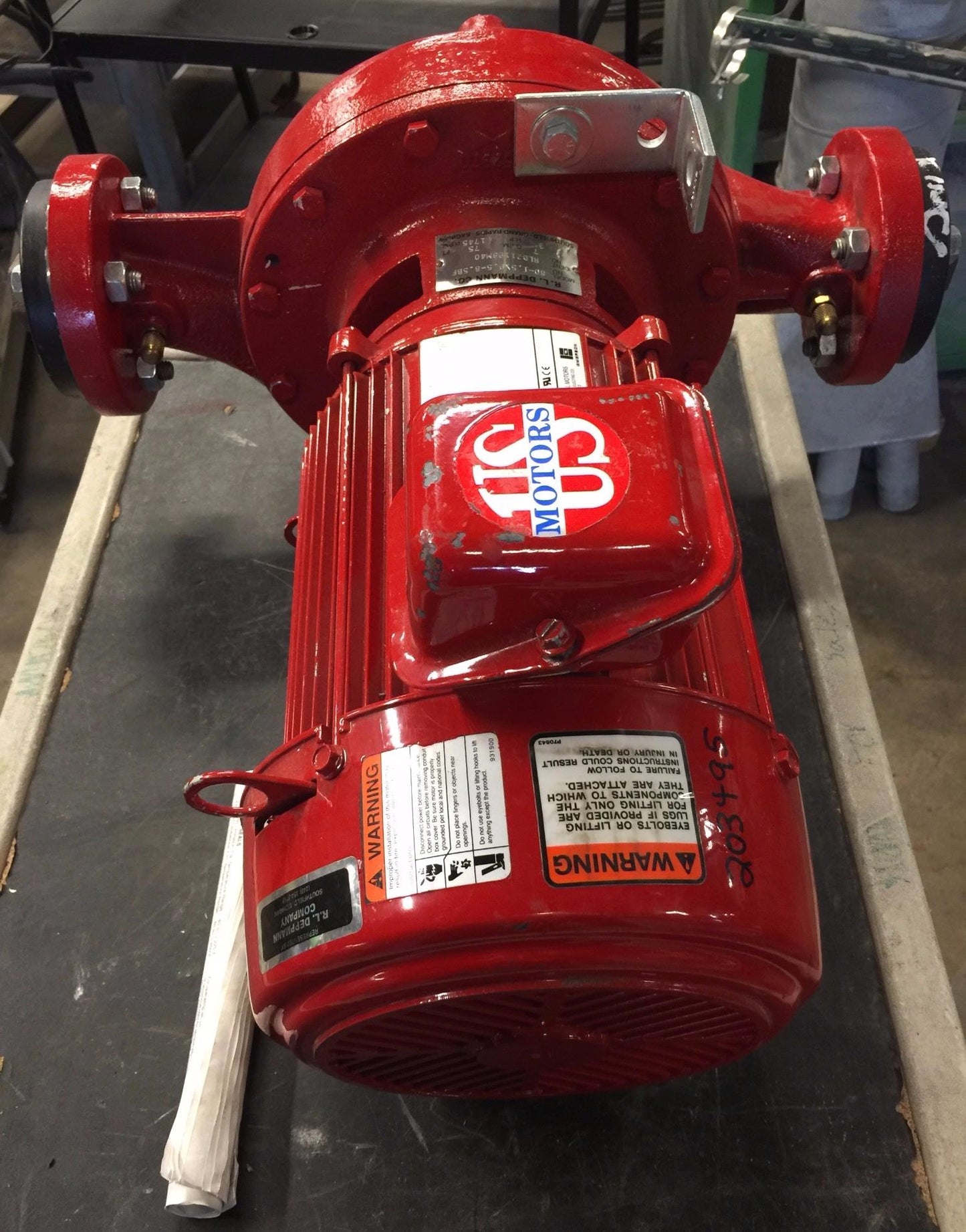 BELL & GOSSETT SERIES 80 IN-LINE MOUNTED CENTRIFUGAL PUMP 3PH R L DEPPMANN 80-1