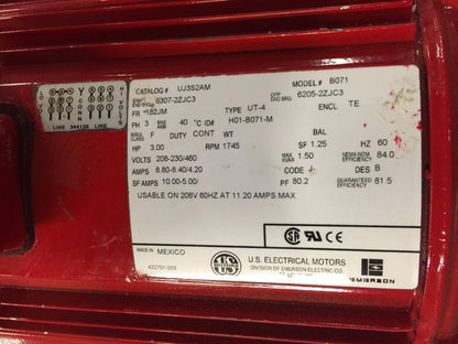 BELL & GOSSETT SERIES 80 IN-LINE MOUNTED CENTRIFUGAL PUMP 3PH R L DEPPMANN 80-1
