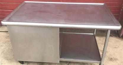 MADEINUSA VINTAGE 1959 HEAVY GAUGE STAINLESS 60x36x32 ISLAND +3DRAWERS FREE SHIP