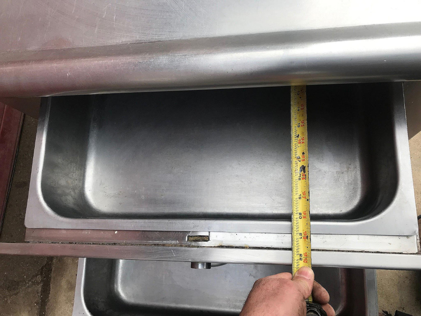 MADEINUSA VINTAGE 1959 HEAVY GAUGE STAINLESS 60x36x32 ISLAND +3DRAWERS FREE SHIP