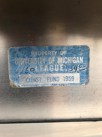 MADEINUSA VINTAGE 1959 HEAVY GAUGE STAINLESS 60x36x32 ISLAND +3DRAWERS FREE SHIP