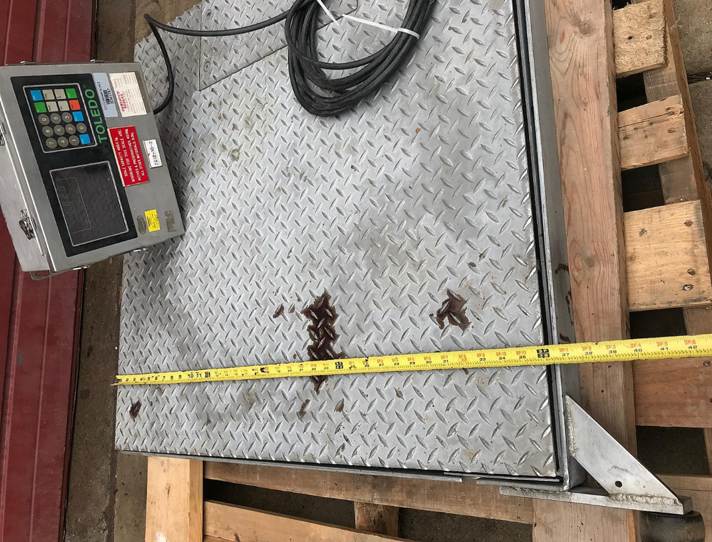 TOLEDO 800Lbs HEAVY DUTY 36"x36" FLOOR SCALE & CONTROL PANEL WATCHVIDEO FREESHIP