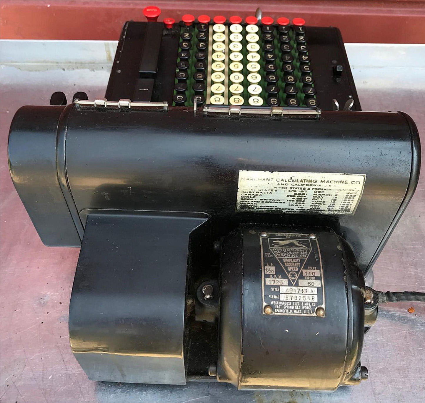 RAREVINTAGE 1920s MARCHANT CALCULATING MACHINE 100%WORKING FREE SHIP WATCH VIDEO