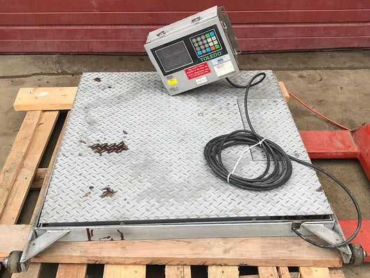 TOLEDO 800Lbs HEAVY DUTY 36"x36" FLOOR SCALE & CONTROL PANEL WATCHVIDEO FREESHIP