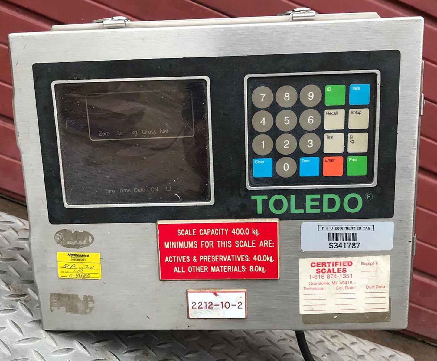 TOLEDO 800Lbs HEAVY DUTY 36"x36" FLOOR SCALE & CONTROL PANEL WATCHVIDEO FREESHIP