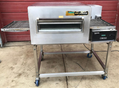 LINCOLN IMPINGER Model 1116 NATURAL GAS 120 VOLT CONVEYOR PIZZA OVEN WATCH VIDEO