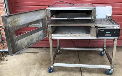 LINCOLN IMPINGER Model 1116 NATURAL GAS 120 VOLT CONVEYOR PIZZA OVEN WATCH VIDEO