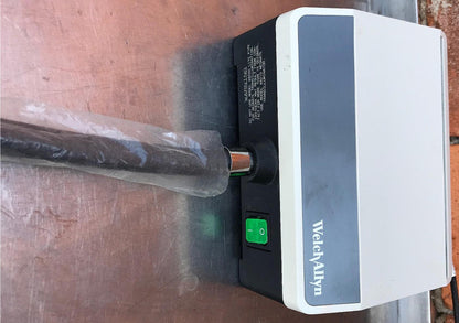 WELCH ALLYN 48830 EXAM LITE BOX TUBE 48200 LIGHT PIPE FIBER OPTIC WATCH VIDEO
