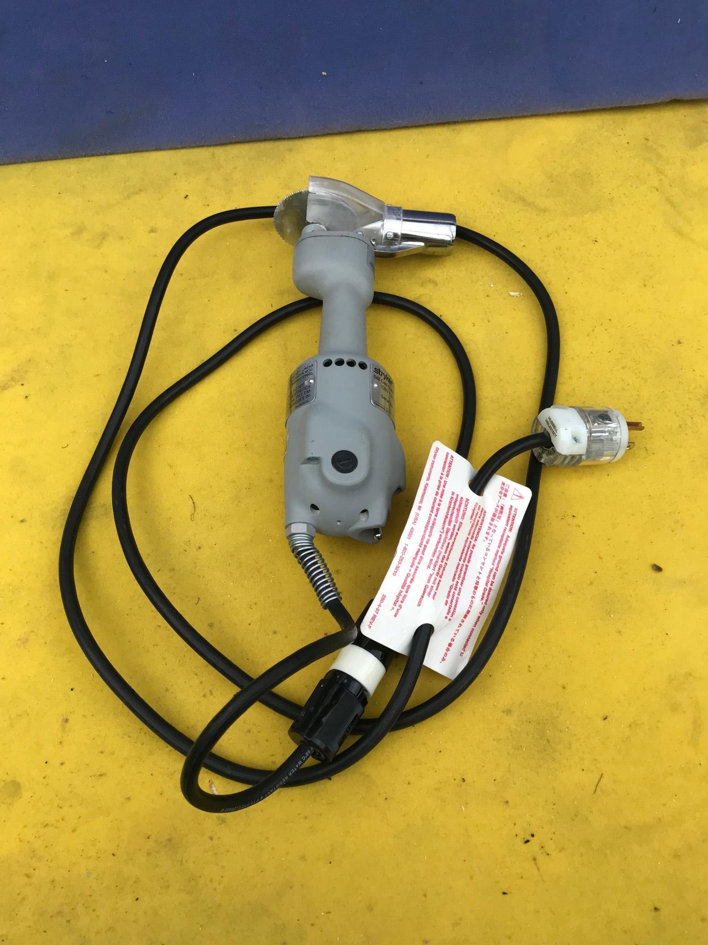 STRYKER 848 CAST SAW CUTTER AUTOPSY INCLUDES BLADE & VAC ADAPTOR WATCH VIDEO