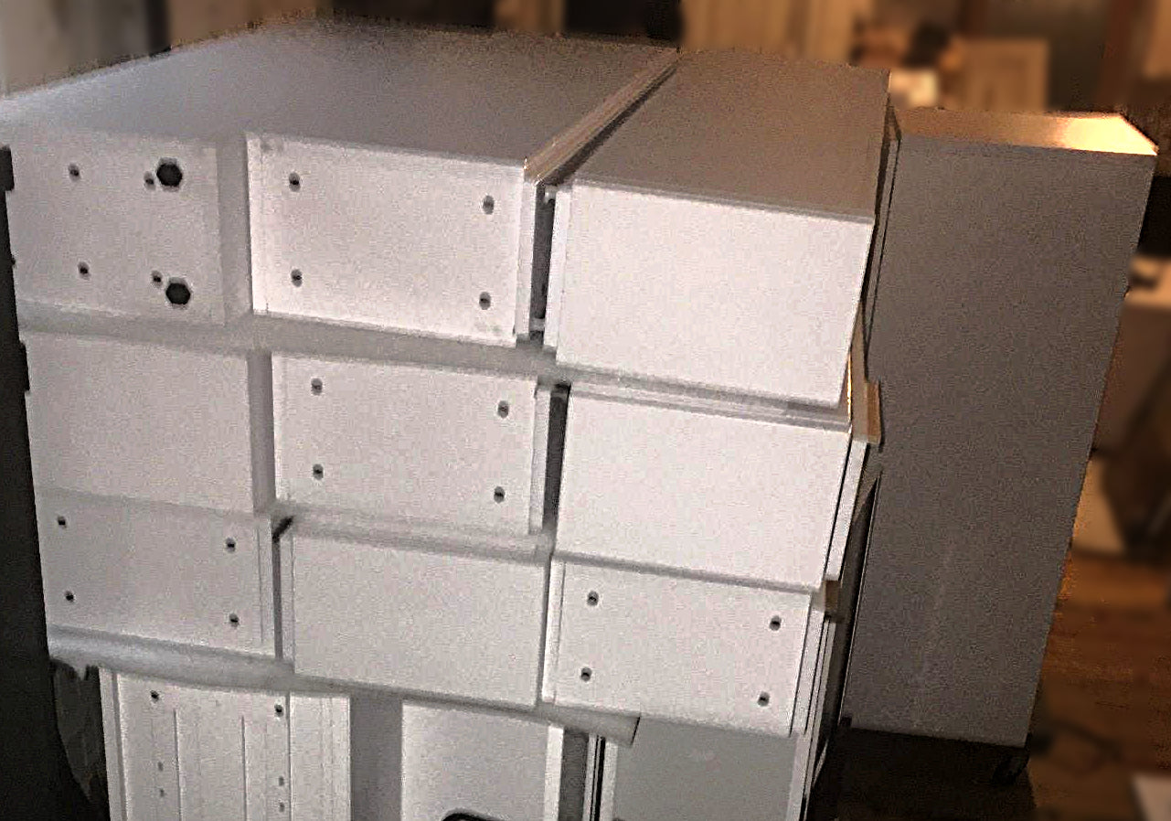 LOT OF KNOLL OFFICE FURNITURE WHITE LAMINATE  DESK LOCKER TOWER FILE CABINET