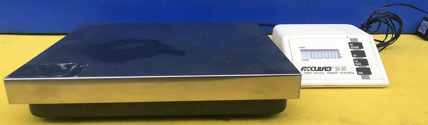 COLE PALMER ACCULAB SV-30 BENCH PLATFORM SCALE 66LB / 30KG BALANCE FREE SHIP