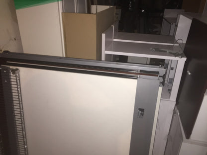 LOT OF KNOLL OFFICE FURNITURE WHITE LAMINATE  DESK LOCKER TOWER FILE CABINET